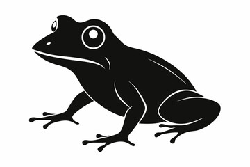 frog sihouette black vector