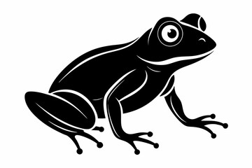 frog sihouette black vector