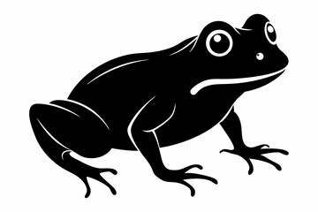frog sihouette black vector