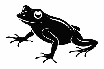 frog sihouette black vector