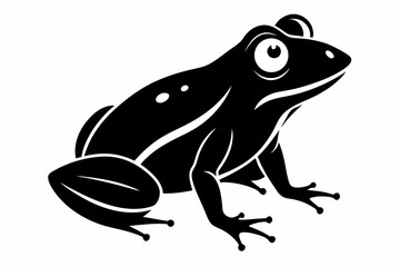 frog sihouette black vector