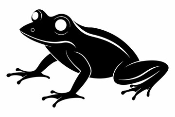 frog sihouette black vector