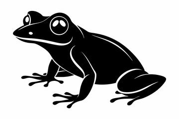 frog sihouette black vector