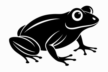 frog sihouette black vector