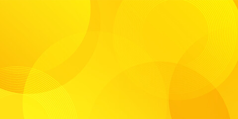 yellow abstract background with circle shapes and wavy line. vector illustration