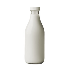 英文描述
Glass bottle with white cap filled with pure milk, simple and clean, showing a daily drink scene on PNG transparent background.