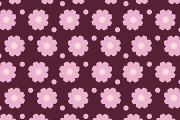 A seamless floral pattern inspired by Japanese sakura background (cherry blossoms). Soft pink flowers and circular elements , perfect for spring designs, fabric, wallpapers, and Japanese-theme
