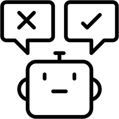 Reinforcement Learning icon in Line Vector Style