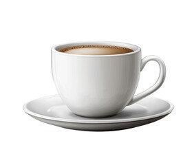 Obraz premium White coffee cup with saucer