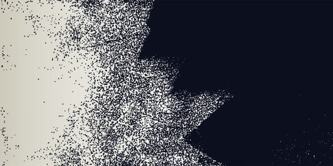 Black and white grunge. Distress overlay texture. Abstract surface dust and rough dirty wall background concept. Worn, torn, weathered effect. Vector illustration, EPS 10.