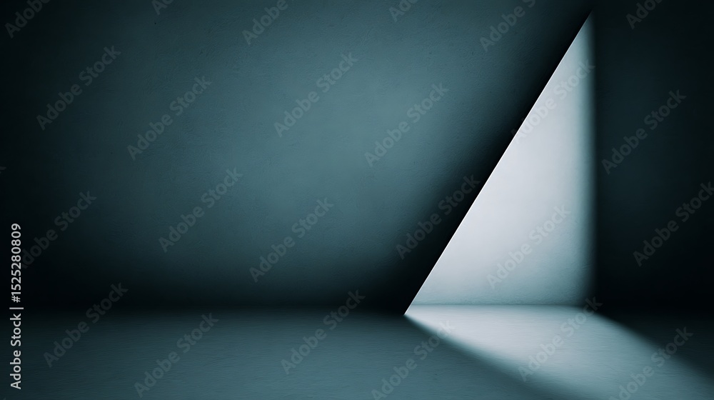 Poster abstract triangular light source in room