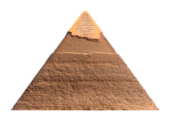 Aerial exploration of egypt's ancient pyramids architectural wonders and historical significance isolated on transparent background