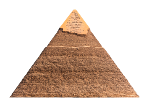 Aerial exploration of egypt's ancient pyramids architectural wonders and historical significance isolated on transparent background