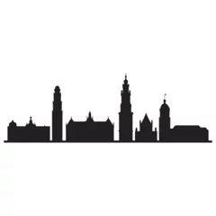 Poster Antwerpen Antwerp skyline horizontal banner. Antwerp, Belgium. Vector template for your design. Vector black silhouette. with white background  © firoz