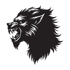 Classic Wolf-Man Werewolf vector - werewolf silhouette - werewolf vector - silhouette of werewolf - Werewolf illustration - ancient shapeshifter art
