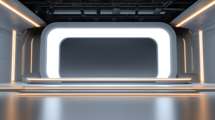 Obraz premium Black technology style e-commerce live streaming product booth