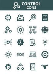 Naklejka premium A simple set of settings icons, control, management, and Options