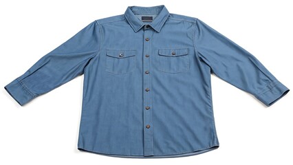 Stylish Mens Denim Shirt Apparel Fashion Long Sleeve Button Down Blue Casual Wear