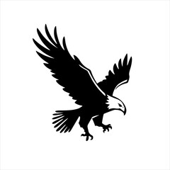 Eagle Logo Silhouette, Vector Illustration Art