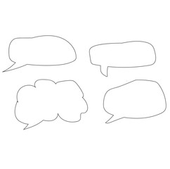 set of speech bubbles