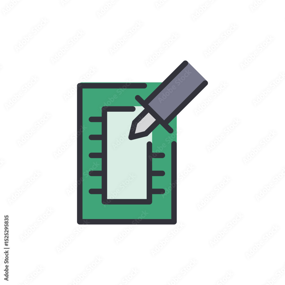 Poster computer chip assembly with soldering iron on transparent background
