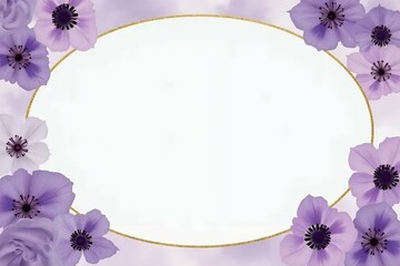 A soft lavender watercolor invitation background with delicate gold dust. 