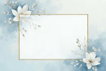  A dusty blue watercolor invitation background with gentle gradient transitions. 