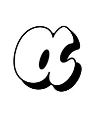 Letters A in graffiti style