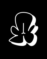 Letters A in graffiti style