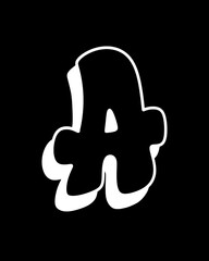 Obraz premium Letters A in graffiti style