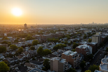 City skyline from high rise building.