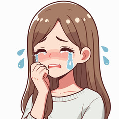illustration of someone crying 