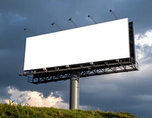 Obraz premium Blank billboard against a dramatic sky ready for advertising message (1)