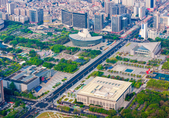 Cityscape of Dongguan Central Square, Guangdong Province, China