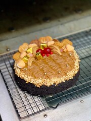 chocolate cake with cherry