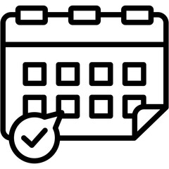 Calendar with Checkmark 