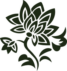 Beautiful flower art and mandala vector design