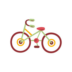 hand drawn bicycle,doodle style,children's color drawing,sport,riding,wheels,steering wheel,summer,park,isolated on white background,icon,ride,riding,zero waste,eco-friendly.