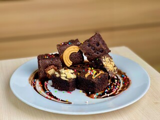 chocolate cake on a plate