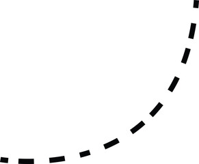 Line icon. Dotted path and location pin. Route location two pin sign and dotted line. Travel vector isolated on transparent background. line curve simple direction shape symbol