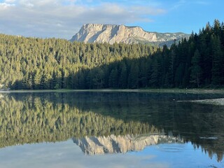 lake in the mountains in Montenegro 