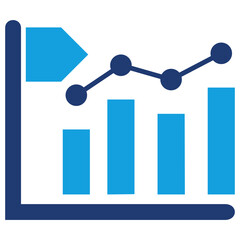 Public Offering Flat Blue Icon