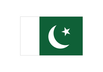 Pakistan Flag Icon – Official National Flag of Pakistan in Flat Vector Style with Standard Colors and Proportions.