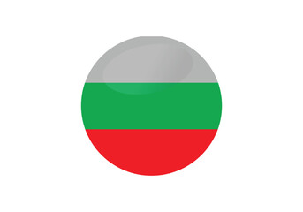 Round  Bulgaria Flag Icon –  Bulgaria Flag Circular Vector Badge with Standard Colors and National Symbol. Circle Flag Icon of  Bulgaria, Button Badge Icon.
