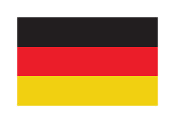 Germany Flag Icon – Official National Flag of Germany in Flat Vector Style with Standard Colors and Proportions.
