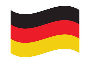 Obraz premium Waving Germany Flag – National Flag of Germany in Vector Illustration Style. Flag icon of Germany.