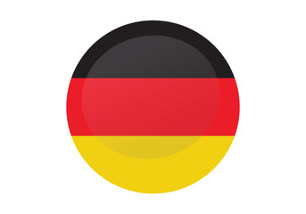 Round Germany Flag Icon – Germany Flag Circular Vector Badge with Standard Colors and National Symbol. Circle Flag Icon of Germany, Button Badge Icon.
