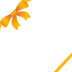 Obraz premium Gift Wrapped Golden Ribbon Illustration