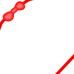 Gift Wrapped Red Ribbon Illustration