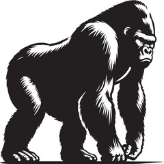gorila vector sihouette